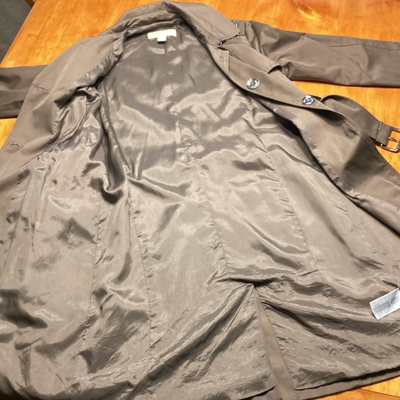 Michael Kors Taupe Brown Rain Trench Jacket Coat - Picture 10 of 12